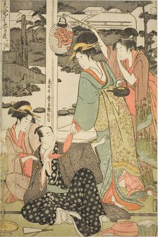 The Chushingura Drama Parodied by Famous Beauties: A Set of Twelve Prints (Komei..., c. 1794/95. Creator: Kitagawa Utamaro.