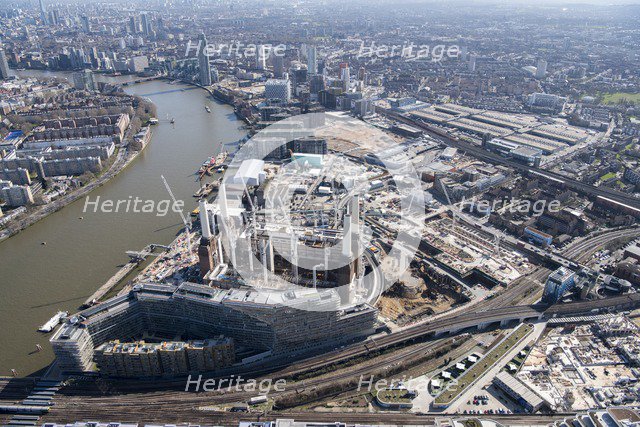 Renovation of Battersea Power Station and construction of the Nine Elms Development, London, 2018. Creator: Historic England Staff Photographer.