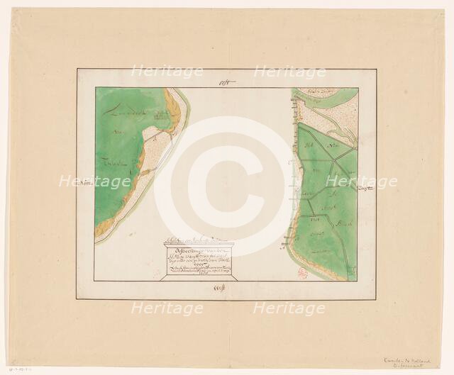 Map of Den Helder and part of Texel with the intervening Marsdiep, in or after 1688. Creator: Anon.