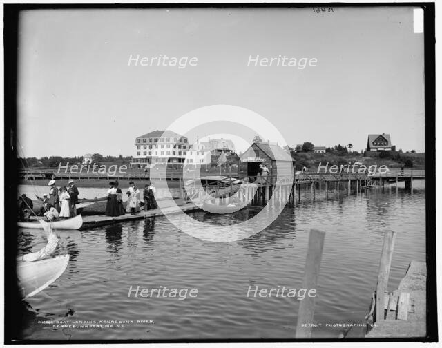 Boat landing, Kennebunk River, Kennebunkport, Maine, between 1890 and 1901. Creator: Unknown.