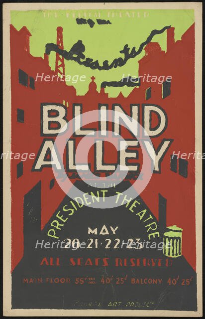 Blind Alley, Des Moines, IA, 1937. Creator: Unknown.