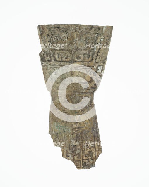 Fragment of Spatula (Si), Shang dynasty ( about 1600-1045 BC), 13th/11th century BC. Creator: Unknown.
