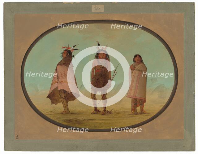 Yntah Medicine Man, a Warrior, and a Woman, 1855/1869. Creator: George Catlin.