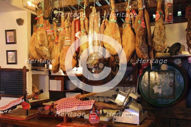 Hams for sale, Casa de Miranda, Puerto de la Cruz, Tenerife, Canary Islands, 2007.