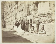 Wall of Solomon's Temple, Jews' Wailing Place, c. 1860. Creator: Unknown.