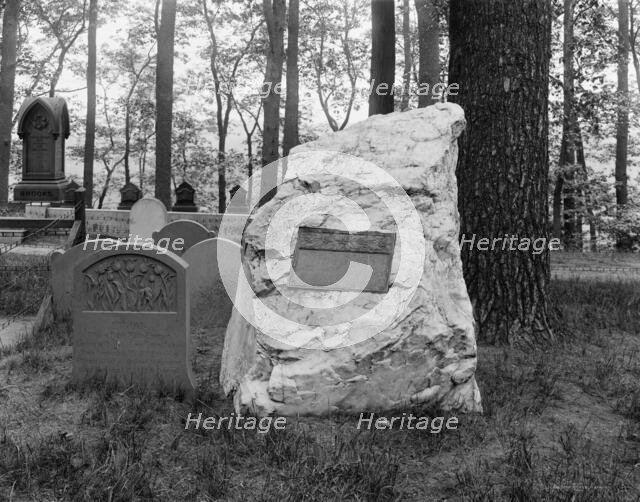 Ralph Waldo Emerson's grave, Sleepy Hollow, Concord, Mass., between 1900 and 1920. Creator: Unknown.