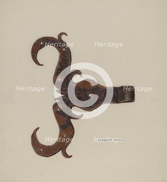Hinge, c. 1940. Creator: Franklyn Syres.