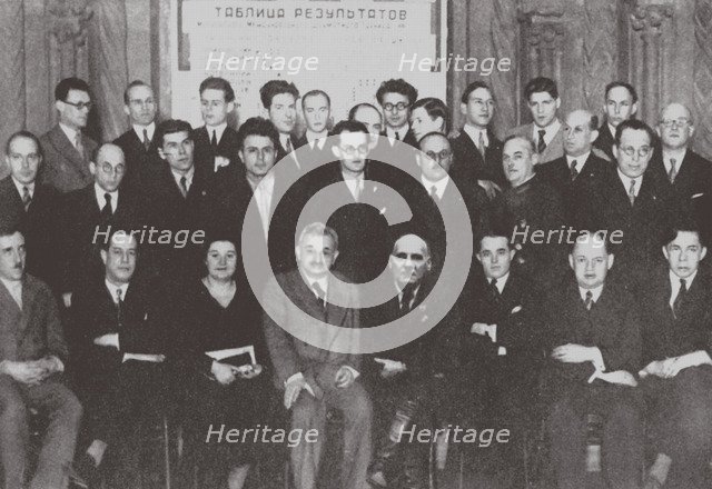 Group Portrait of the Participants of the Second International Chess Tournament, Moscow 1935, 1935. Artist: Anonymous  
