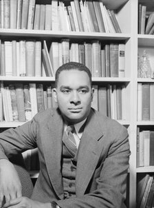 Richard Wright, Negro poet, in his study, New York, 1943. Creator: Gordon Parks.
