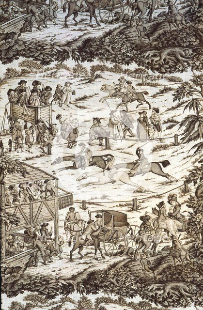 The Turf Inn (Furnishing Fabric), England, c. 1785. Creator: Unknown.