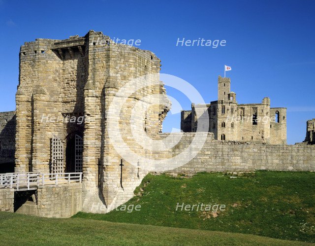 The gatehouse of Warkworth Castle, Northumberland, 1994. Artist: J Bailey
