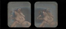 [Stereographic View of Two Nude Women], 1840s. Creator: Unknown.
