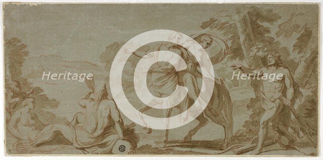 Nessus, Deianeira and Hercules, n.d. Creator: Unknown.