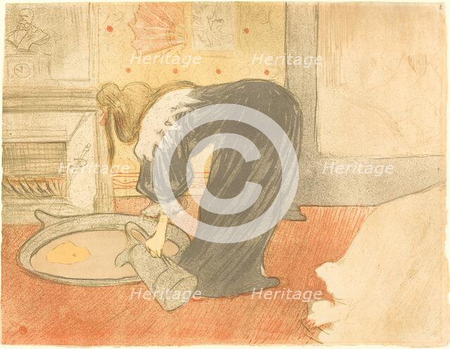 Woman at the Tub (Femme au tub), 1896. Creator: Henri de Toulouse-Lautrec.
