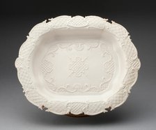 Dish, Staffordshire, 1750-1760. Creator: Staffordshire Potteries.