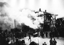 Fire at the Golden Anchor Hotel in Krasnoyarsk, 1908. Creator: LI Vonago.