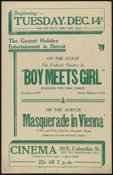 Boy Meets Girl, Detroit, [193-]. Creator: Unknown.