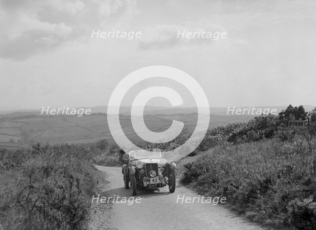 MG PB of EH Goodenough competing in the MCC Torquay Rally, 1938. Artist: Bill Brunell.