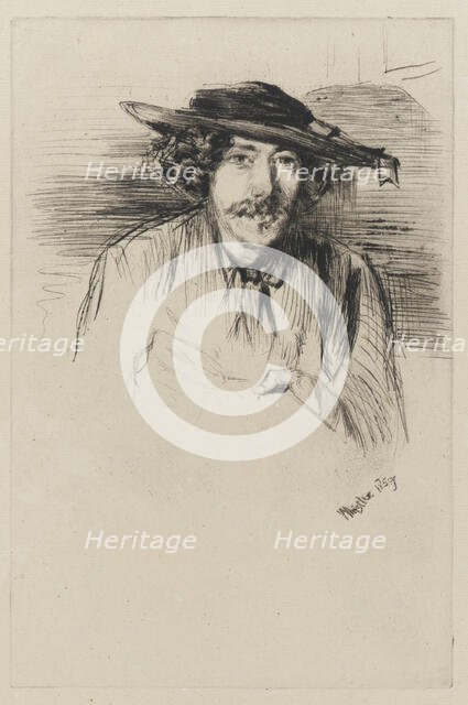 Whistler with a hat, 1859. Creator: James Abbott McNeill Whistler.