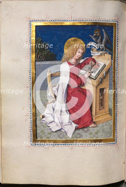 Gospel Book with Evangelist Portraits: Saint John, c. 1480. Creator: Hausbuch Master (German).