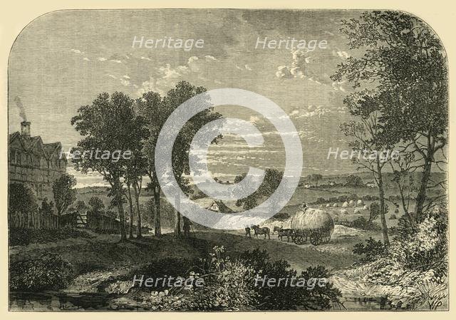 'View from "Moll King's House", Hampstead, in 1760', (c1876). Creator: Unknown.