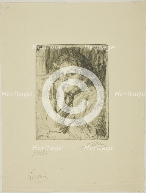 Kesti, a Mora Peasant, 1906. Creator: Anders Leonard Zorn.