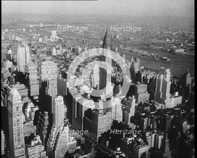 Aerial Shot of Manhattan, New York City, 1932. Creator: British Pathe Ltd.