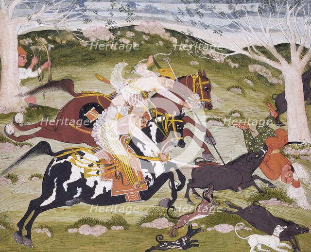 Wild Boar Hunt, c1675. Creator: Unknown.