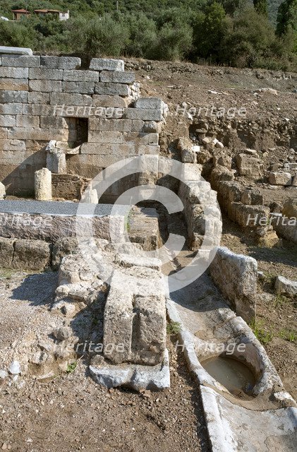 The Fountain of Arsinoe at Messene, Greece. Artist: Samuel Magal
