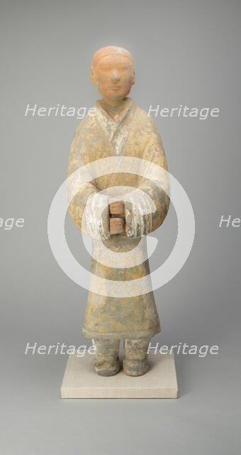 Female Attendant (Tomb Figurine), Western Han dynasty (206 B.C.-A.D. 9), c. 2nd century B.C. Creator: Unknown.