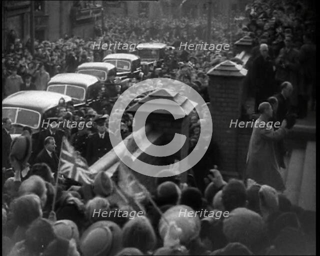 Crowds Cheering Edward VIII, His Majesty The King , 1936. Creator: British Pathe Ltd.