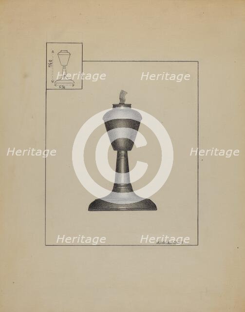 Lamp, c. 1936. Creator: Matthew Mangiacotti.