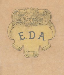 Study for a bronze name plate for Edward D. Adams, ca. 1892. Creator: Alphonse Legros.