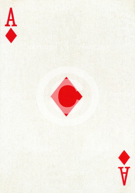 Ace of Diamonds from a deck of Goodall & Son Ltd. playing cards, c1940. Artist: Unknown.