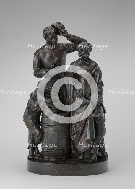Taking the Oath and Drawing Rations, model 1865, cast 1866. Creator: John Rogers.