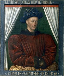 Charles VII of France, 15th century. Artist: Jean Fouquet