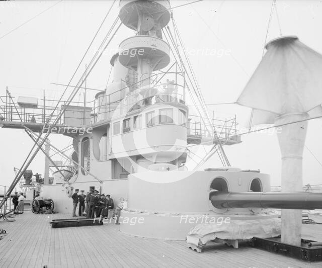 U.S.S. New York bridge and pilot house, 1899 July 5. Creator: Edward H Hart.