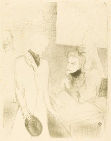 Brandes and Le Bargy in "Cabotins" (Brandès et Les Bargy dans "Cabotins"), 1894. Creator: Henri de Toulouse-Lautrec.