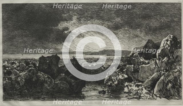 Les roches noires près Trouville. Creator: Maxime Lalanne (French, 1827-1886).