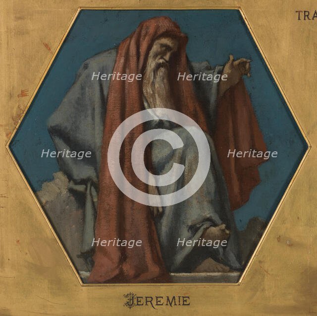 Esquisse pour l'église Saint François Xavier : Jérémie, c.1875. Creator: Jules Elie Delaunay.