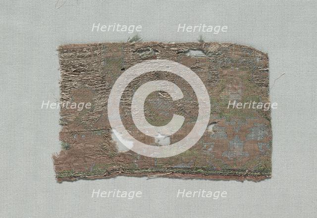 Three Fragments of Italian Gothic Silk, 1350-1399. Creator: Unknown.