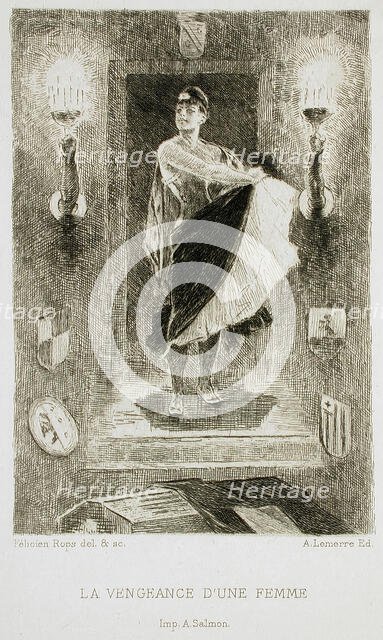 Le Vengeance d'une femme, 1886. Creator: Félicien Rops.