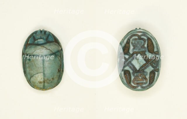 Scarab: Cobras Addorsed and Linked, Egypt, New Kingdom, Dynasty 18 (about 1550-1295 BCE). Creator: Unknown.