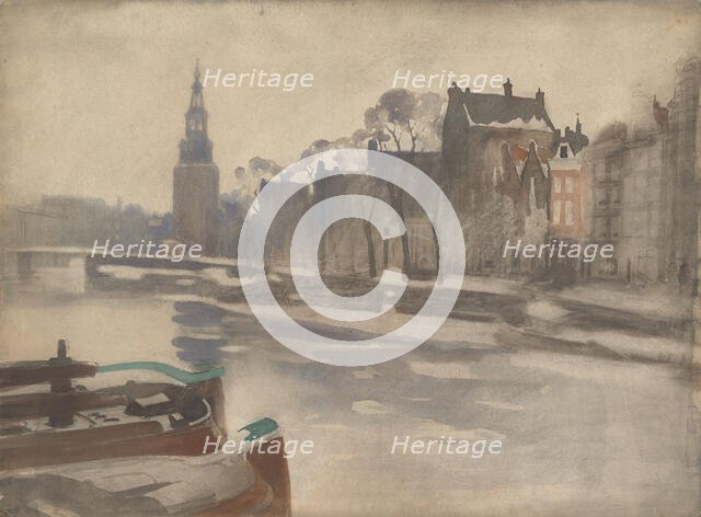 View over the Oude Schans on the Montelbaanstoren, 1870-1923. Creator: Willem Witsen.