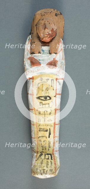 Shabti of the Singer of Amun Inhai, Egypt, New Kingdom, Dynasty 20 (about 1186-1069 BCE). Creator: Unknown.