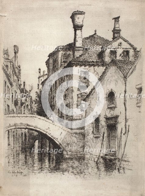 Rio della Senza, Venice, 1883. Creator: Albert Fitch Bellows.