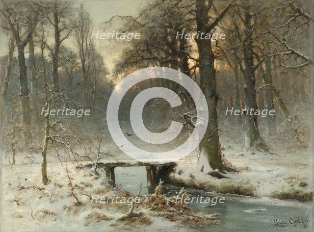 A January Evening in the Woods of The Hague, 1875. Creator: Louis Apol.