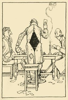"The Wininng Card" on the ace of diamonds', 1910. Creator: W Heath Robinson.
