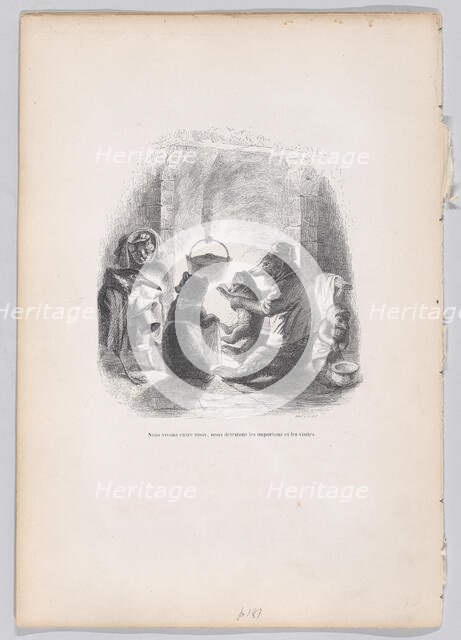 We live between ourselves, we hate the nuisances and the visits from Scenes from th..., ca. 1837-47. Creator: Louis-Henri Brevière.
