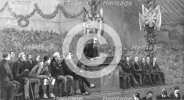 ''Lord Hartington addressing a Liberal Unionist meeting at Inverness', 1888. Creator: Unknown.